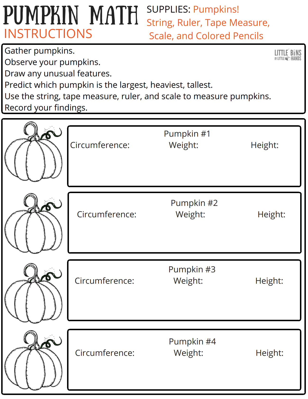 Pumpkin Math